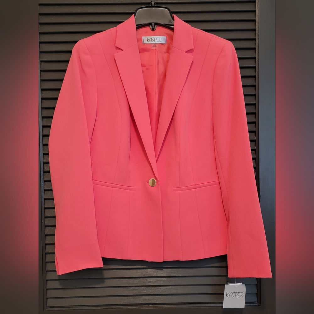 Kasper Jacket, Pants and Dress Suit in Luxe Salmon, NWT, Size 6/8